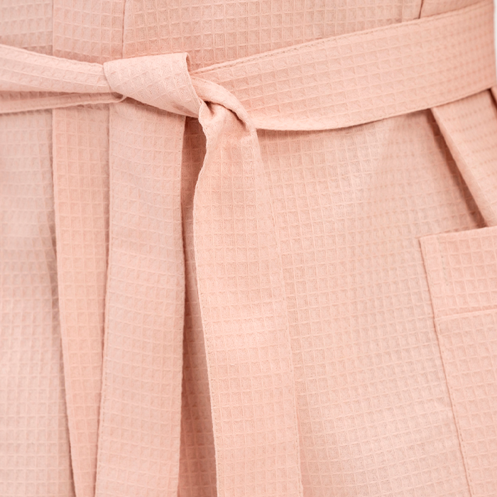 Халат вафельный унисекс бежевый 225  г/м²