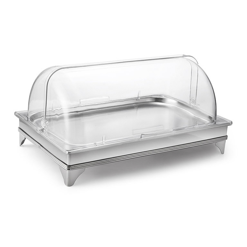 Прямоугольный стальной поднос для десертов/фруктов