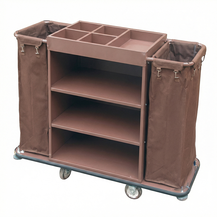 D-021 Тележка уборочная 142х46х110 см коричневая