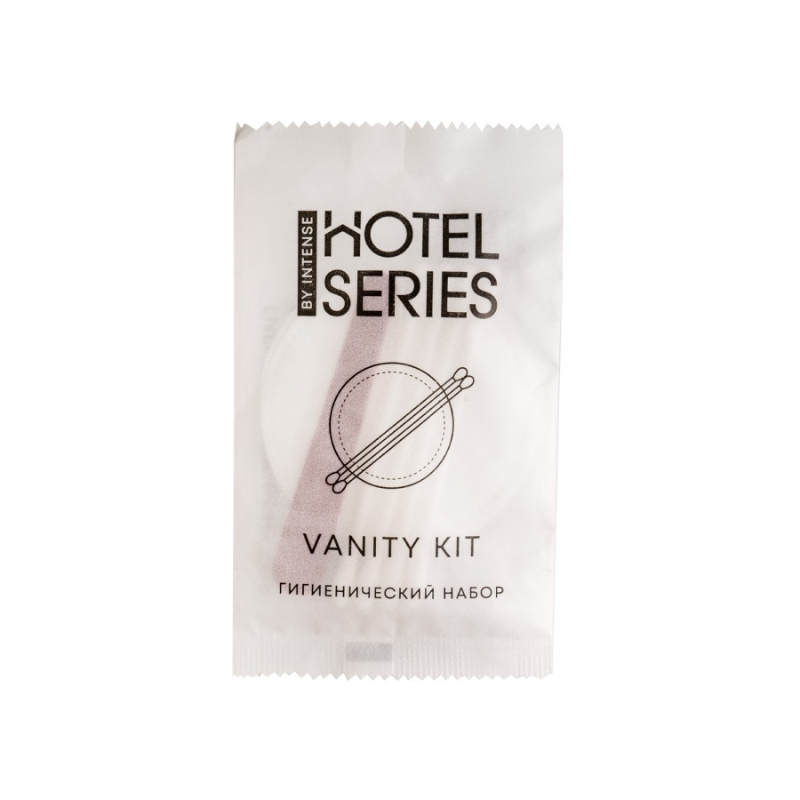 Косметический набор INTENSE Hotel Series  (2 диска, 4 ватные палочки, пилочка, 500 штук в упаковке)