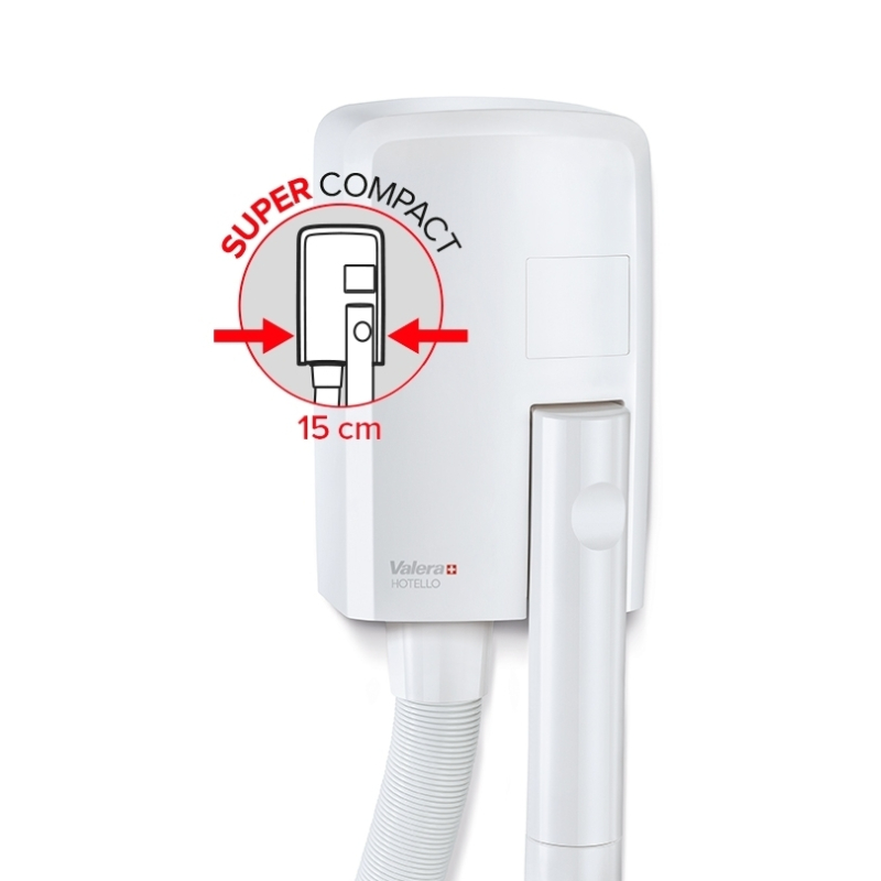 Фен для волос настенный Valera Hospitality Hotello BLDC (832.11/T)