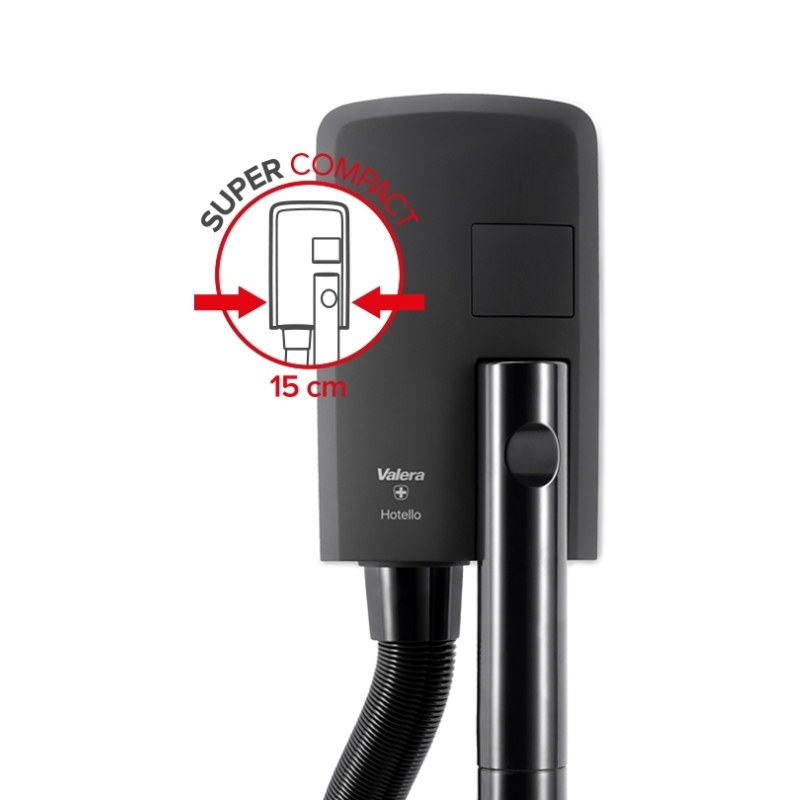 Фен для волос настенный Valera Hospitality Hotello BLDC (832.11/T Matt-Black)