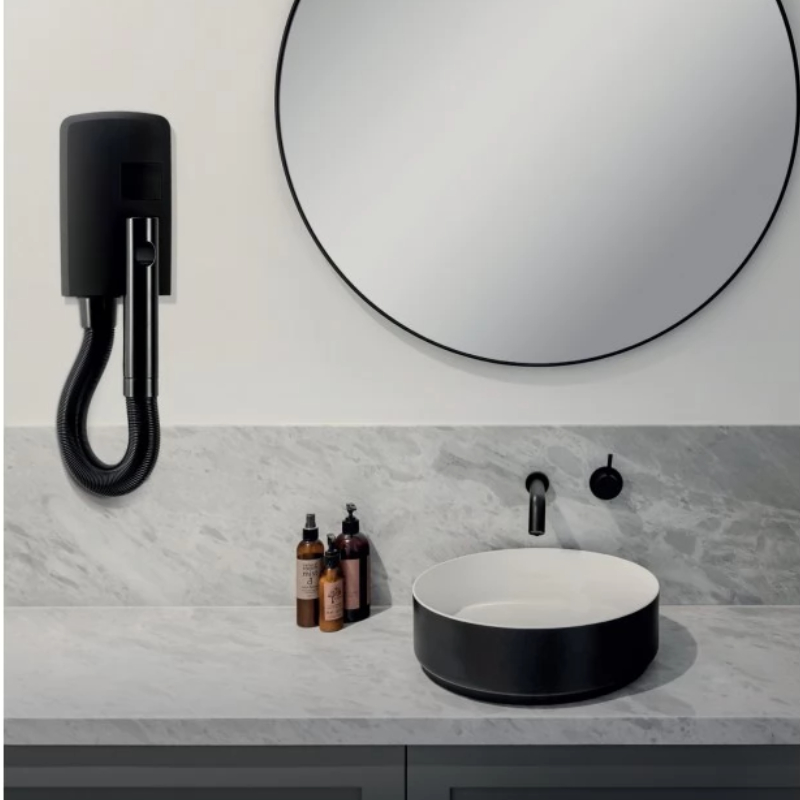 Фен для волос настенный Valera Hospitality Hotello Super AC (832.02/T black matt)