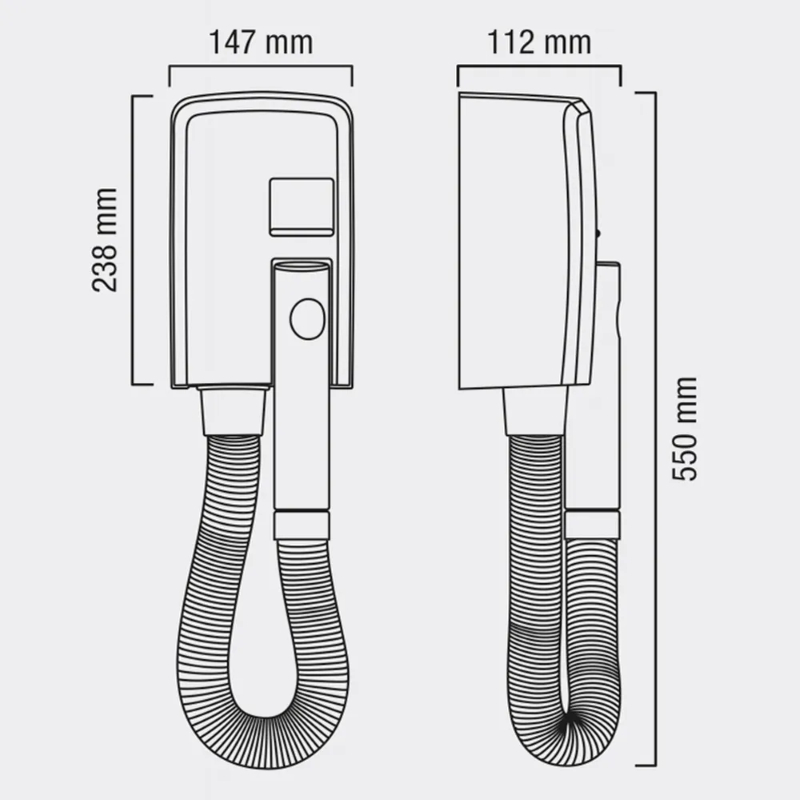 Фен для волос настенный Valera Hospitality Hotello Shaver (832.01/RT)