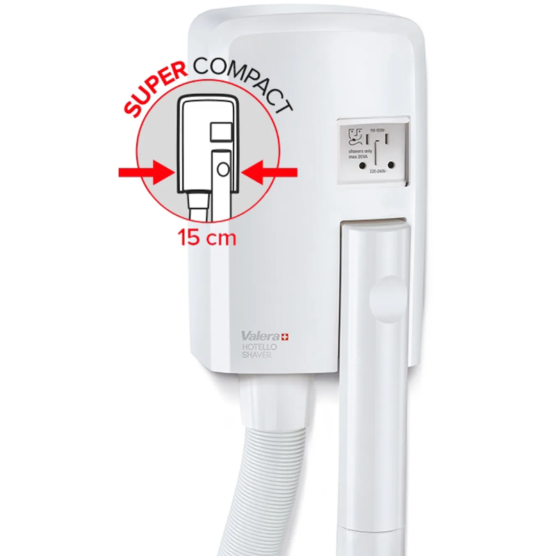 Фен для волос настенный Valera Hospitality Hotello Shaver (832.01/RT)