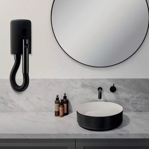 Фен для волос настенный Valera Hospitality Hotello (832.01/T black matt)