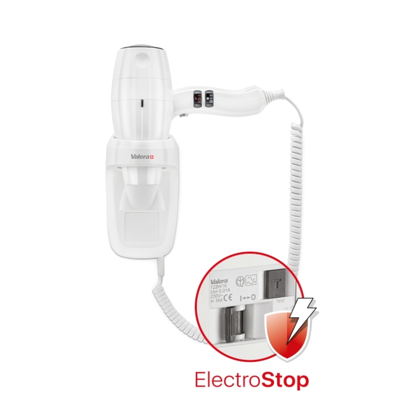 Фен для волос настенный Valera Hospitality Silent Jet Protect 1200 (586.11/044.04)