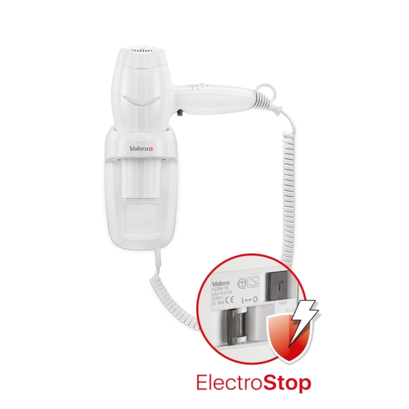Фен для волос настенный Valera Hospitality Excel Protect 1600 (561.17/044.04)