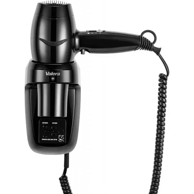 Фен для волос настенный Valera Hospitality Excel 1600 Shaver (561.17/044.05 black)