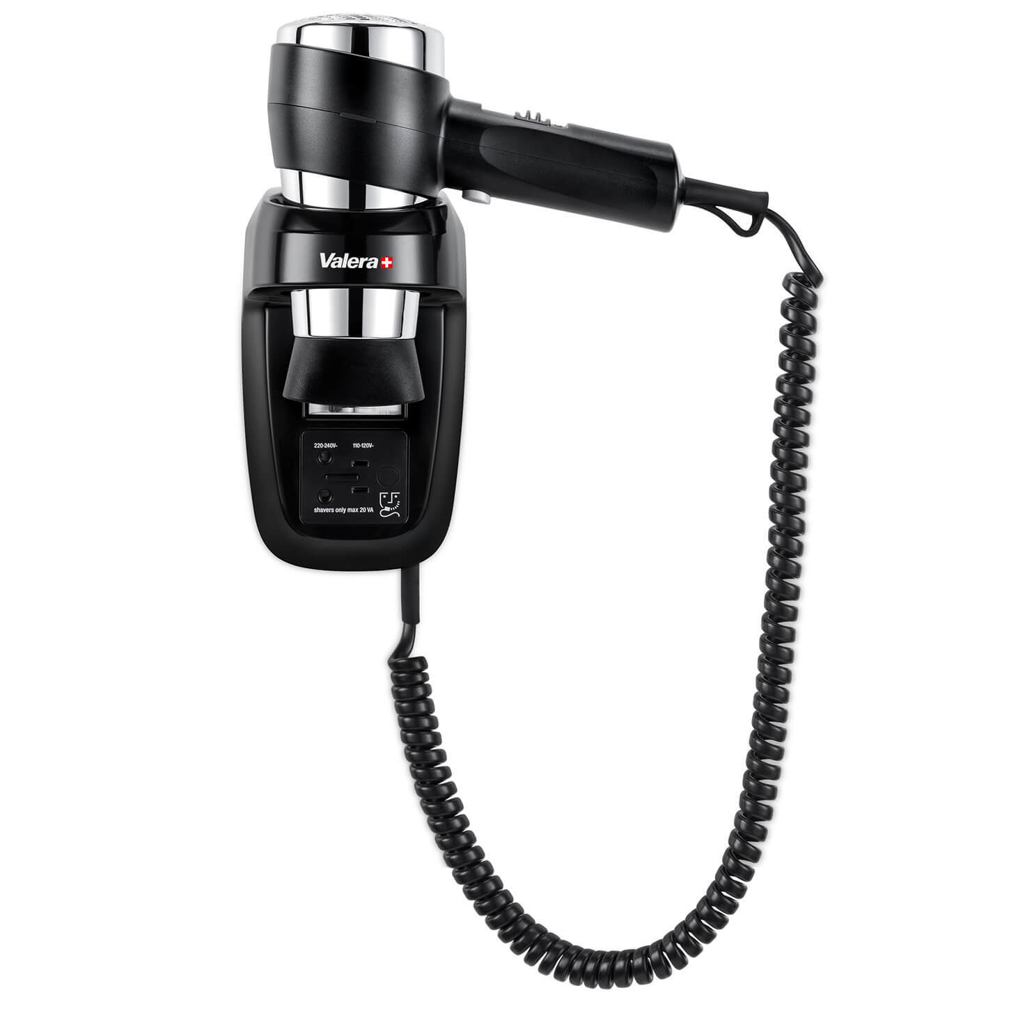 Фен для волос настенный Valera Hospitality Action Protect 1600 Shaver (542.06/044.06 black)
