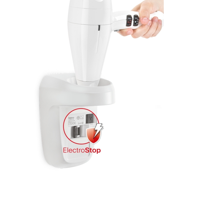 Фен для волос настенный Valera Hospitality Action Protect 1600 (542.06/044.04 white)