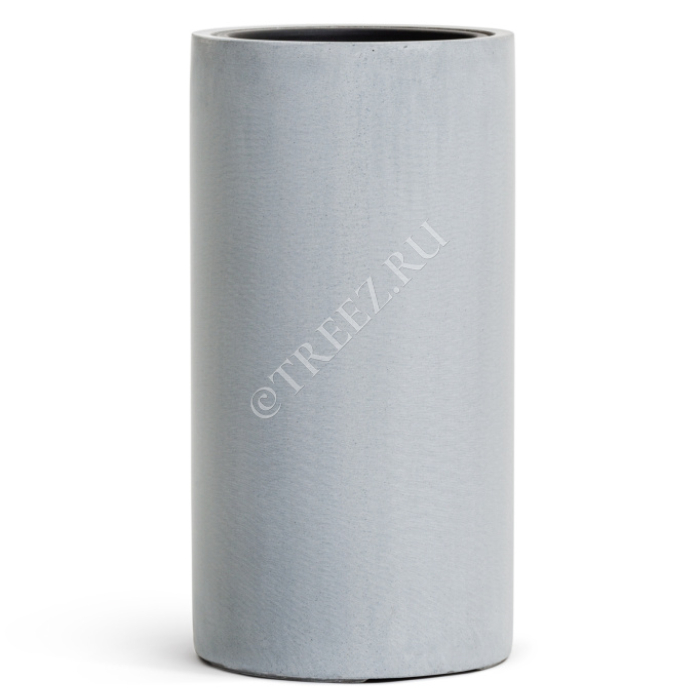 Кашпо TREEZ Effectory Beton Высокий цилиндр Серый ледник в-80 см, д-41 см