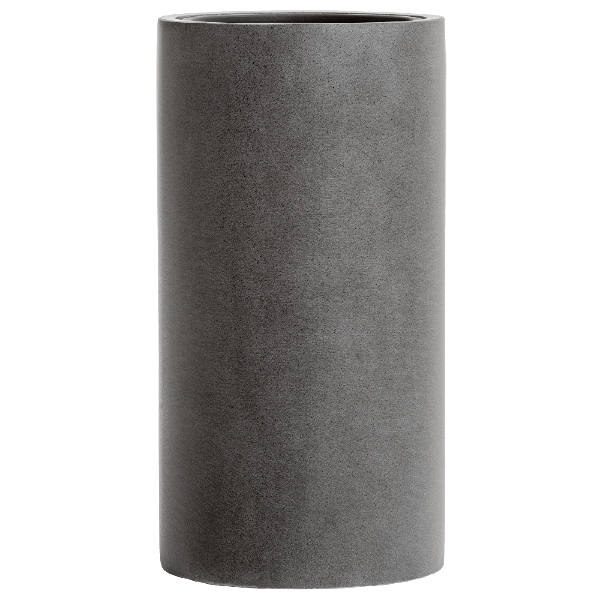 Кашпо TREEZ Effectory Beton Высокий цилиндр Тёмно-серый бетон в-80 см, д-41 см