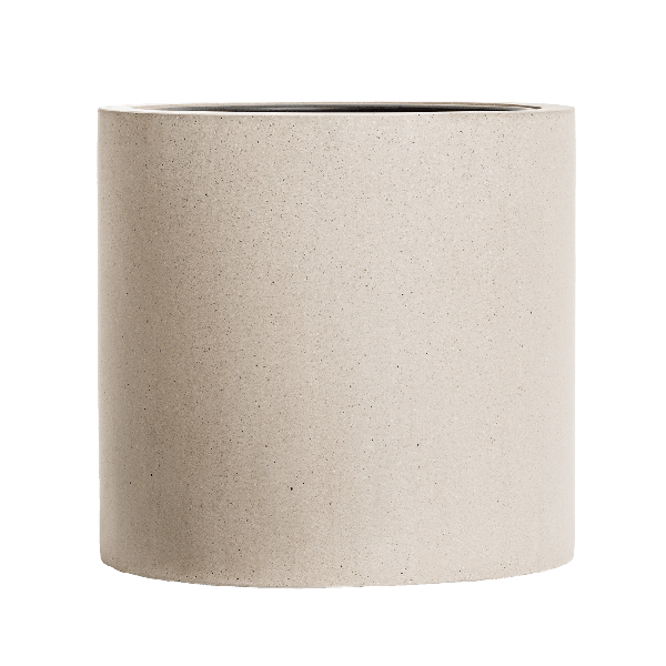 Кашпо TREEZ Effectory Beton Цилиндр Белый песок в-31 см, д-31 см