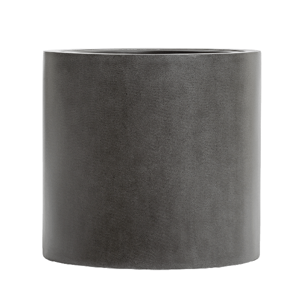 Кашпо TREEZ Effectory Beton Цилиндр Тёмно-серый бетон в-40 см, д-41 см
