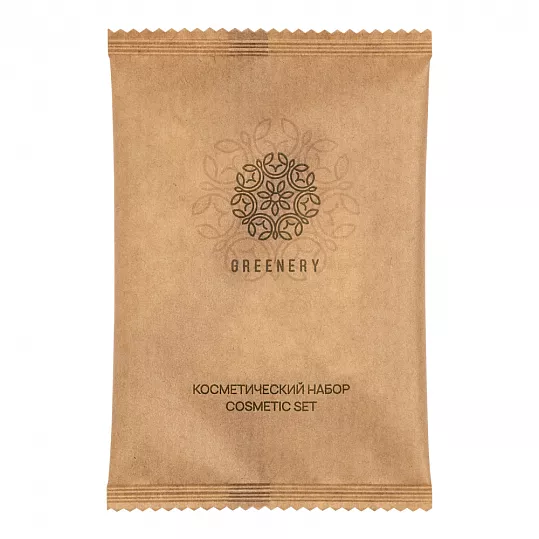Косметический набор Greenery крафт флоу-пак (400 штук в упаковке)