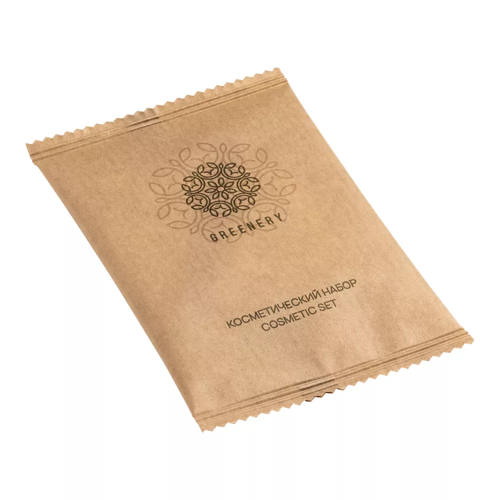 Косметический набор Greenery крафт флоу-пак (400 штук в упаковке)