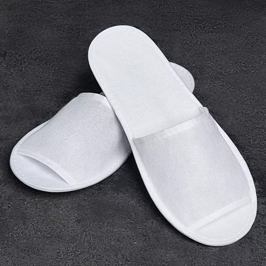 Гостиничные тапочки "Plush towel" №3, открытый мыс (240 пар в упаковке)