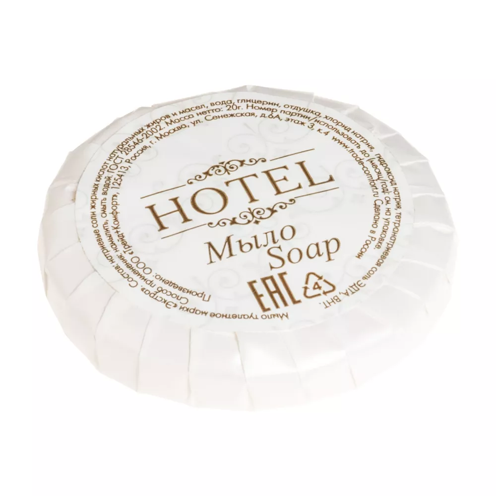 Мыло 20 г Hotel гофре (300 штук в упаковке)