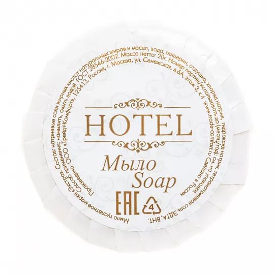 Мыло 20 г Hotel гофре (300 штук в упаковке)