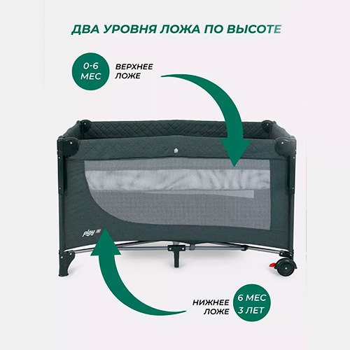 Манеж MowBaby Play Plus Dark green