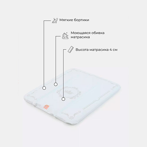 Пеленальный матрасик Топотушки Версаль 58x71