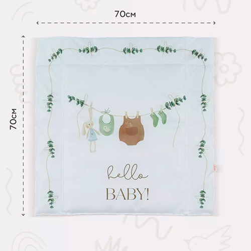 Пеленальный матрасик Rant 70x70 hello baby