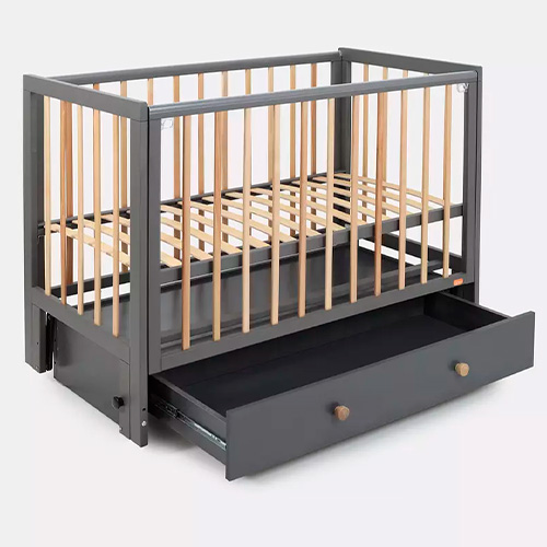 Кроватка Rant Indy Box маятник Moon grey