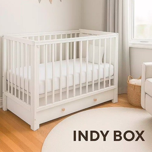 Кроватка Rant Indy Box маятник Cloud White