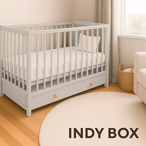 Кроватка Rant Indy Box маятник Crystal beige