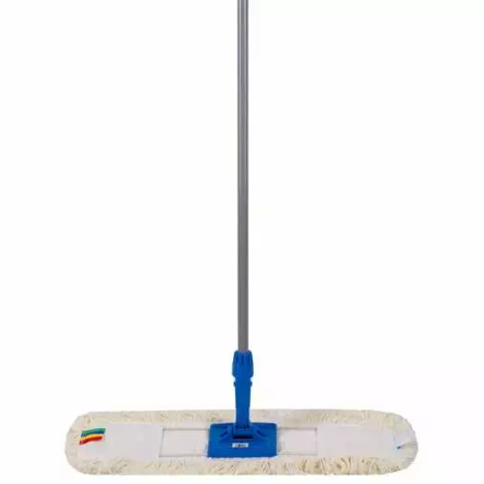 Швабра рамка с плоским мопом хлопок 60см синяя NV-MOP602C-B