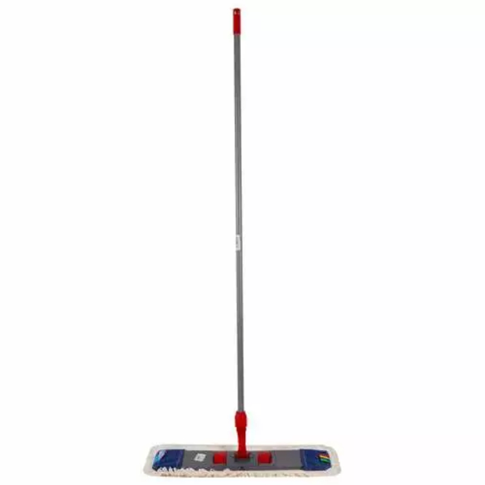 Швабра с плоским мопом хлопок 60см красная NV-MOP604C-R