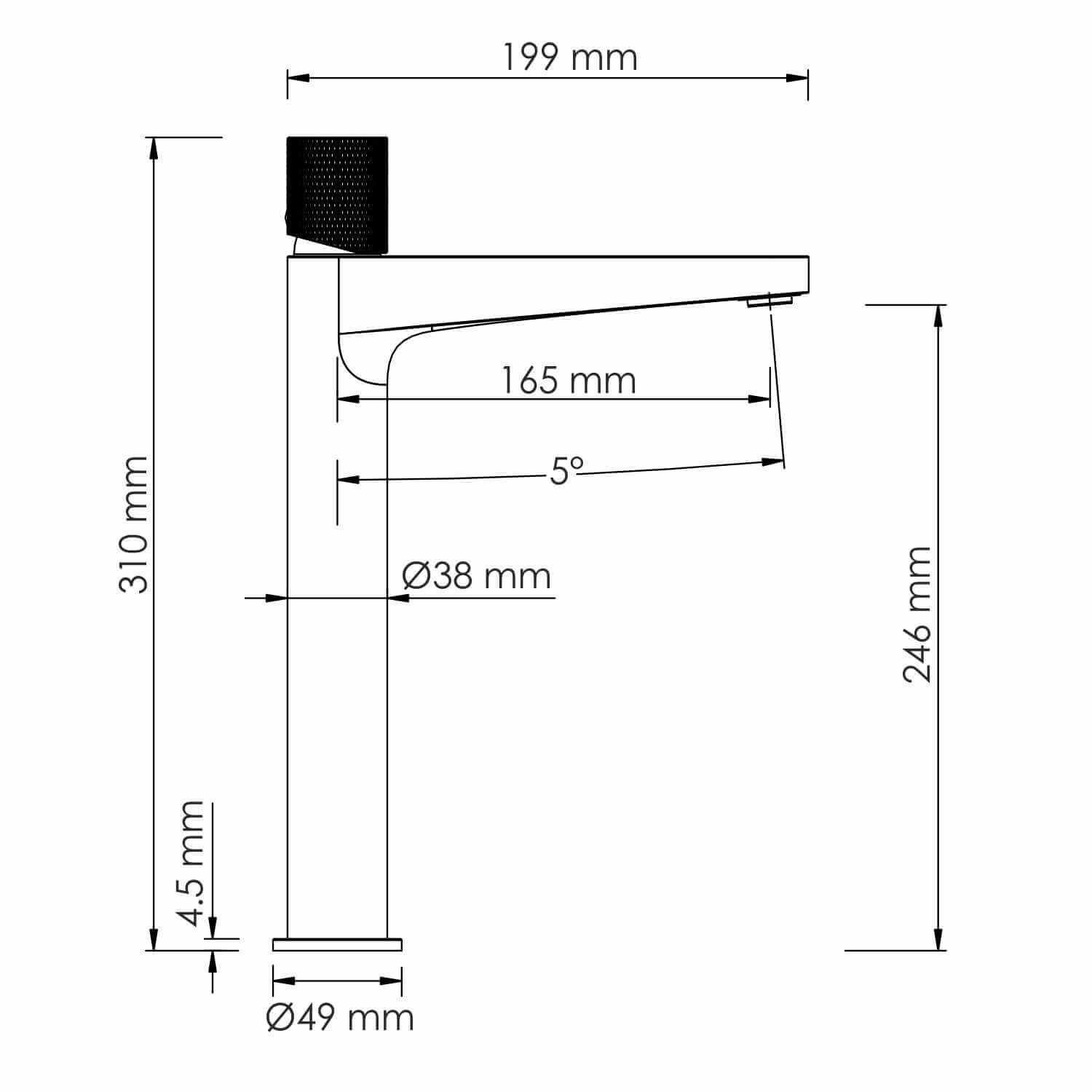 Смеситель для раковины Fulda 5203H